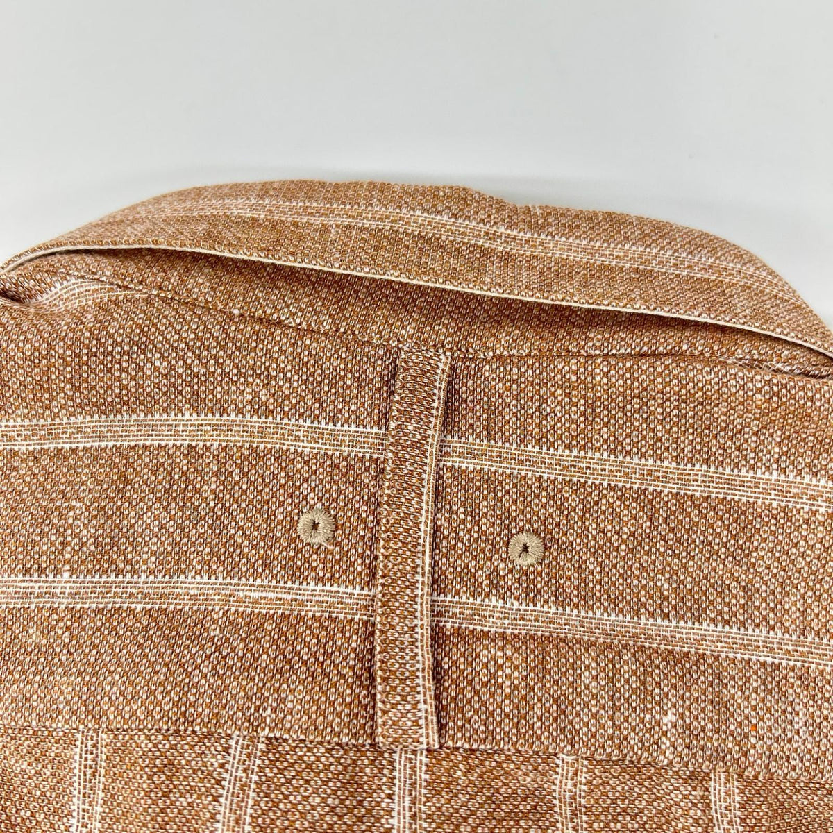 Tintoria Mattei Orange Striped Linen Cotton Long Sleeve Shirt