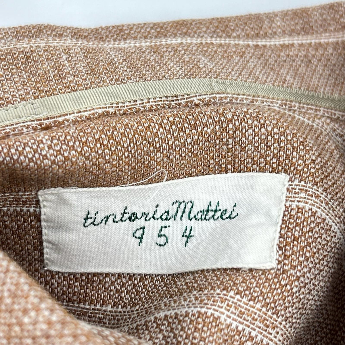 Tintoria Mattei Orange Striped Linen Cotton Long Sleeve Shirt