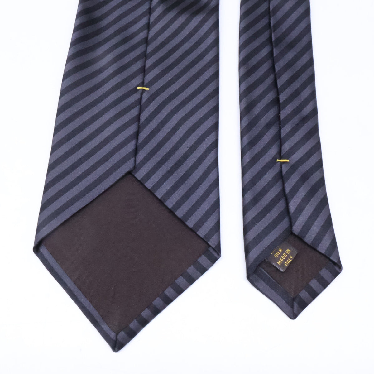 LOUIS VUITTON Grey/Navy Striped Silk Tie Size ONE SIZE