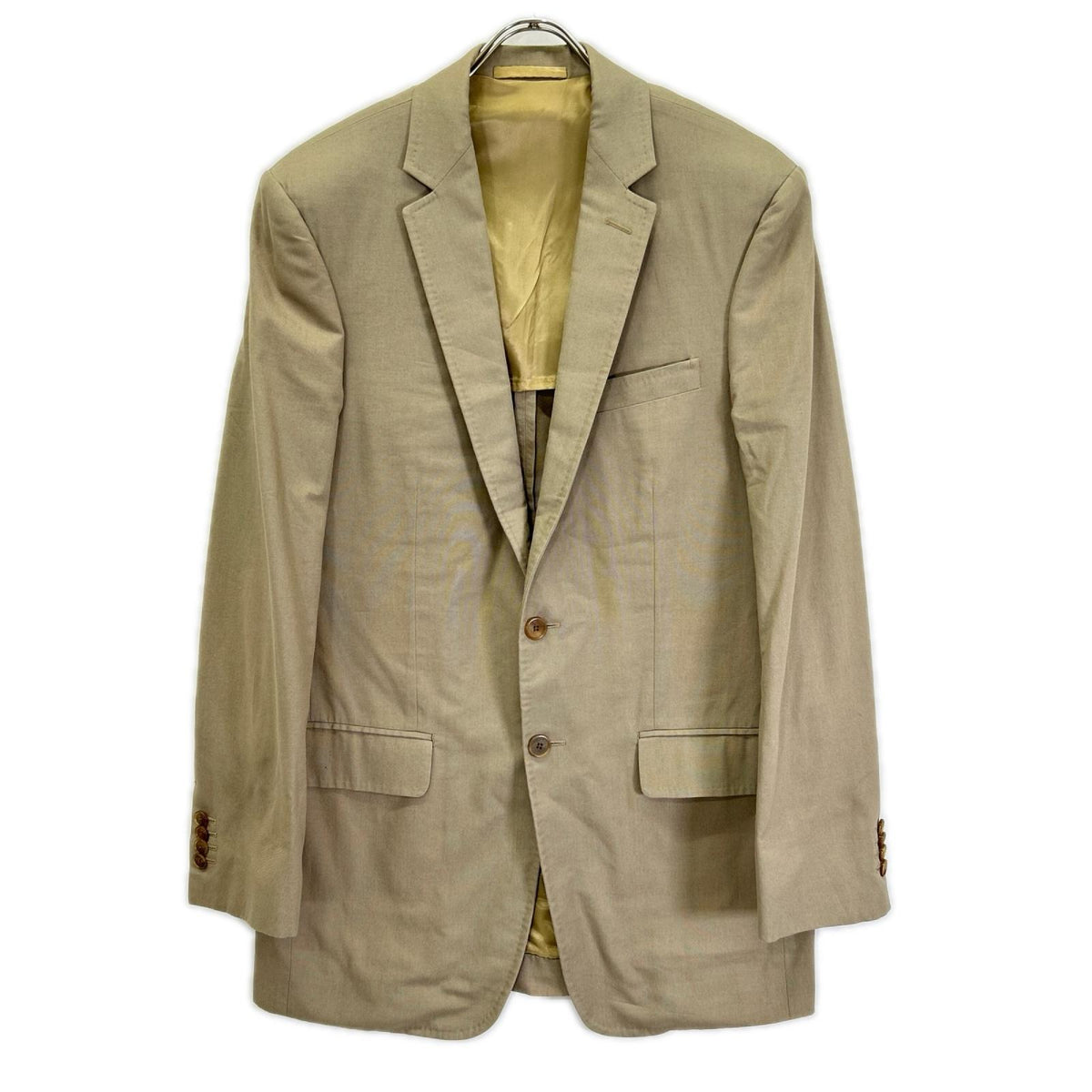 LOUIS VUITTON Beige Cotton 2-Button Blazer