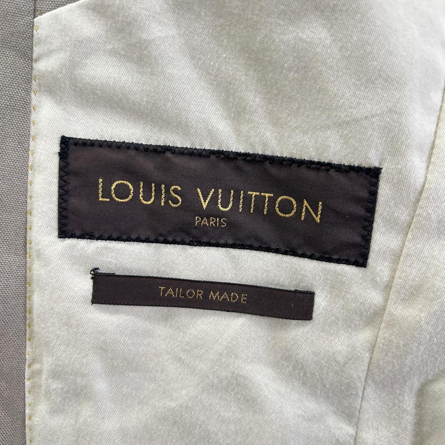 LOUIS VUITTON Beige Cotton 2-Button Blazer
