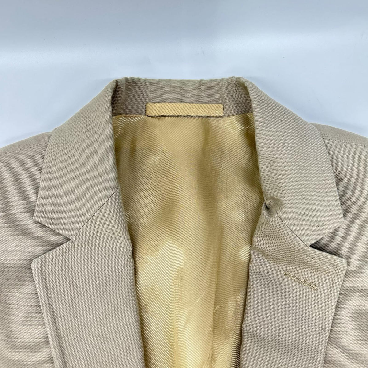 LOUIS VUITTON Beige Cotton 2-Button Blazer