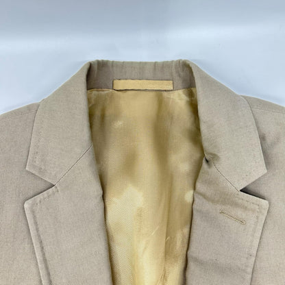 LOUIS VUITTON Beige Cotton 2-Button Blazer