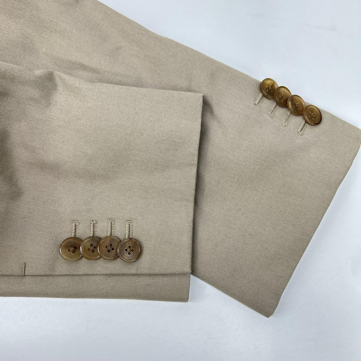 LOUIS VUITTON Beige Cotton 2-Button Blazer
