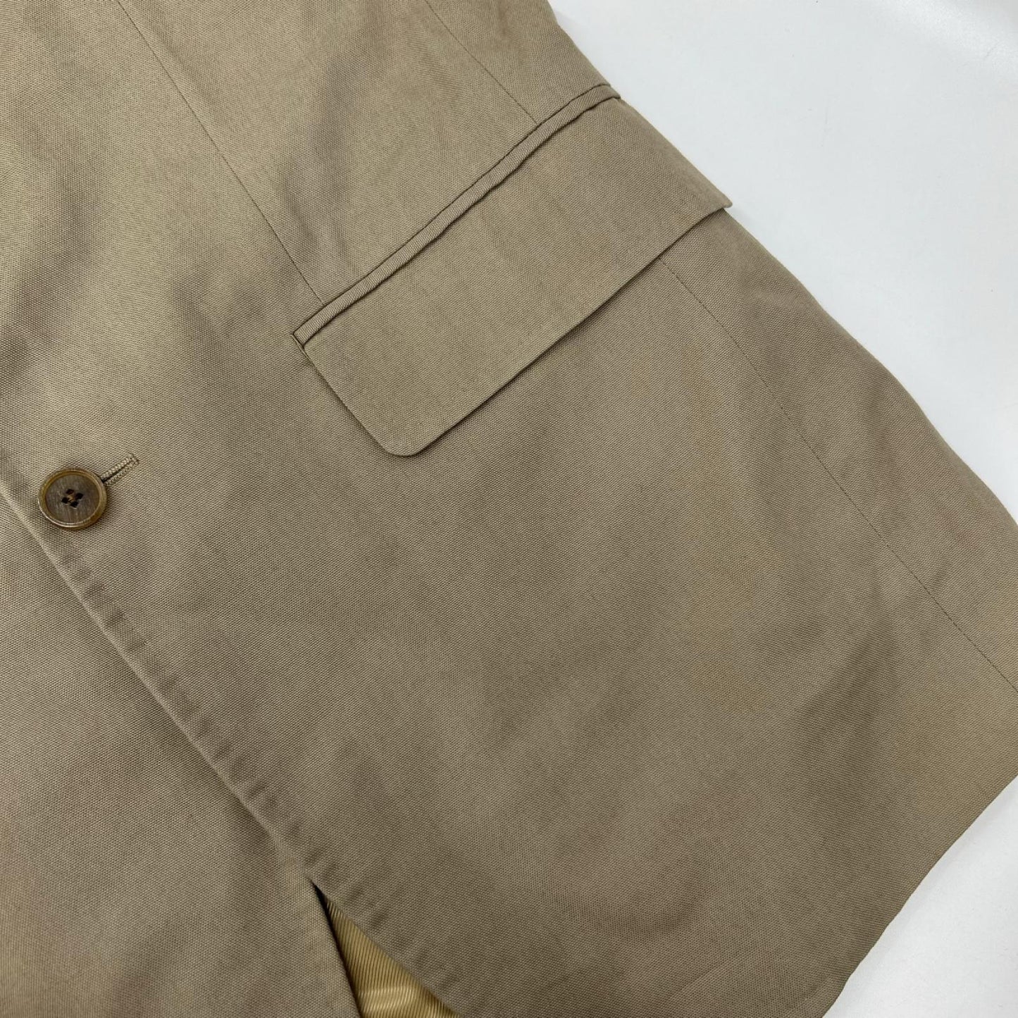 LOUIS VUITTON Beige Cotton 2-Button Blazer