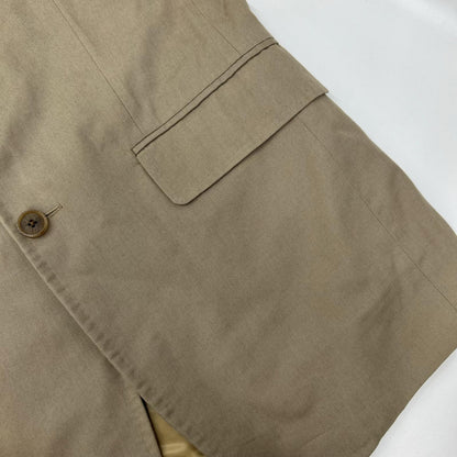 LOUIS VUITTON Beige Cotton 2-Button Blazer