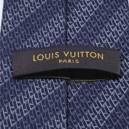 LOUIS VUITTON Striped Silk Tie Gray/Navy Size ONE SIZE