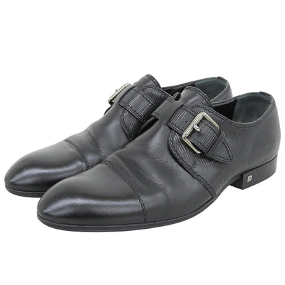 LOUIS VUITTON Epi Leather Monk Strap Shoes Black Sneakers Size 6 1/2