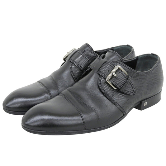 LOUIS VUITTON Epi Leather Monk Strap Shoes Black Sneakers Size 6 1/2