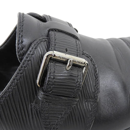 LOUIS VUITTON Epi Leather Monk Strap Shoes Black Sneakers Size 6 1/2
