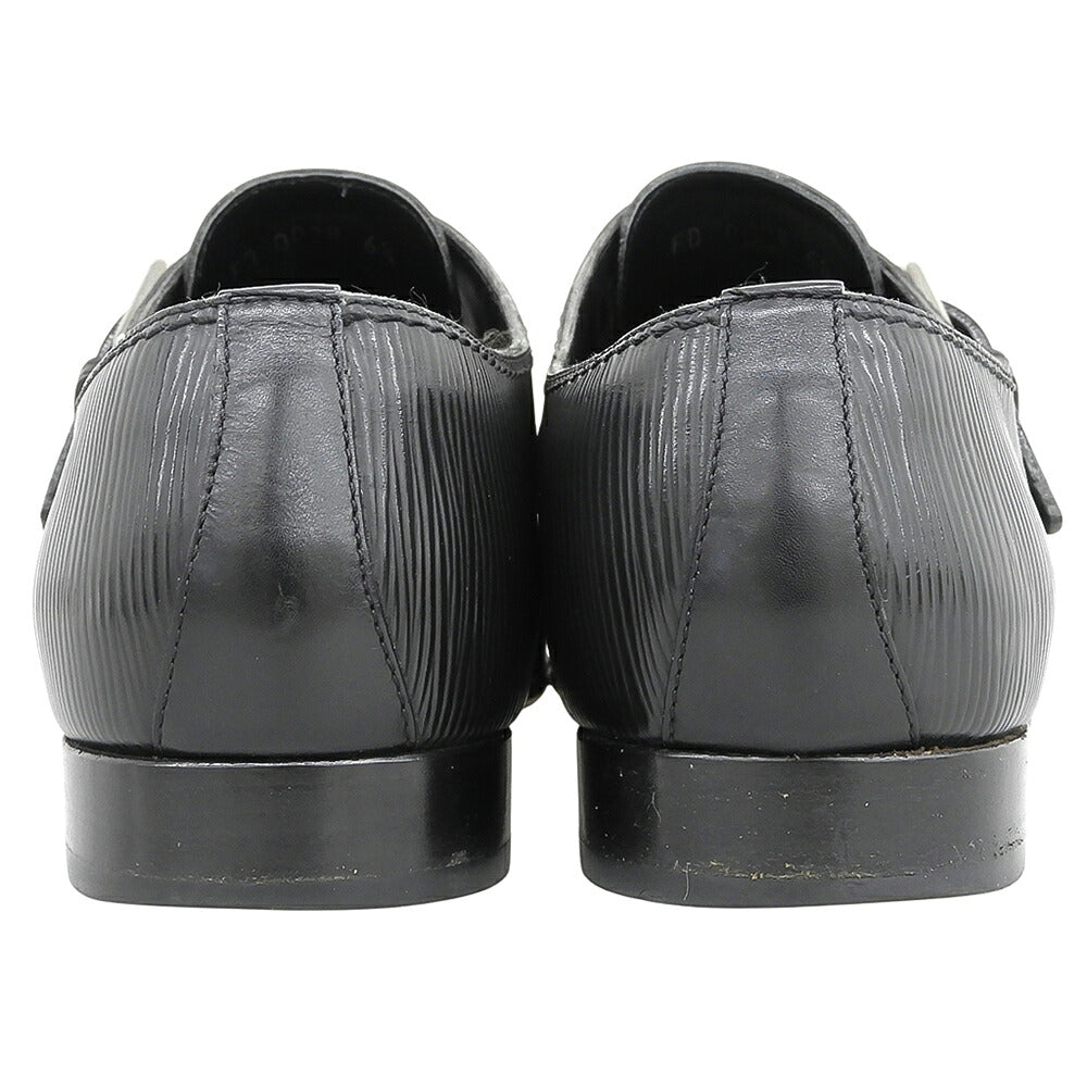 LOUIS VUITTON Epi Leather Monk Strap Shoes Black Sneakers Size 6 1/2