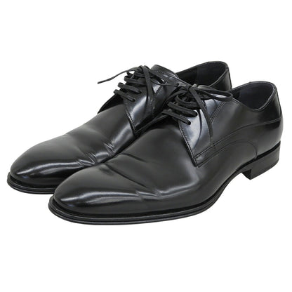 DOLCE&GABBANA Leather Plain Toe Sneakers Black Size 6