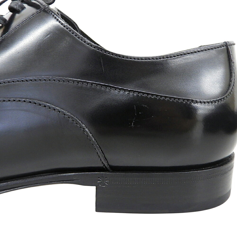 DOLCE&GABBANA Leather Plain Toe Sneakers Black Size 6