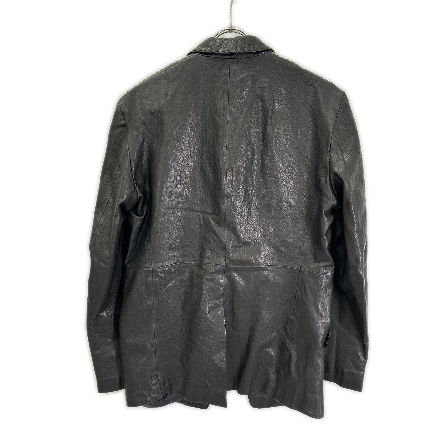 KATHARINEHAMNETT Leather Stitch Design Blazer Brown Size L