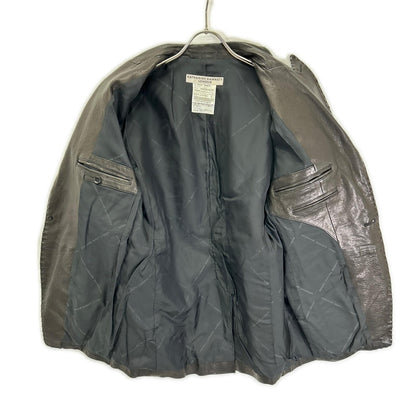 KATHARINEHAMNETT Leather Stitch Design Blazer Brown Size L