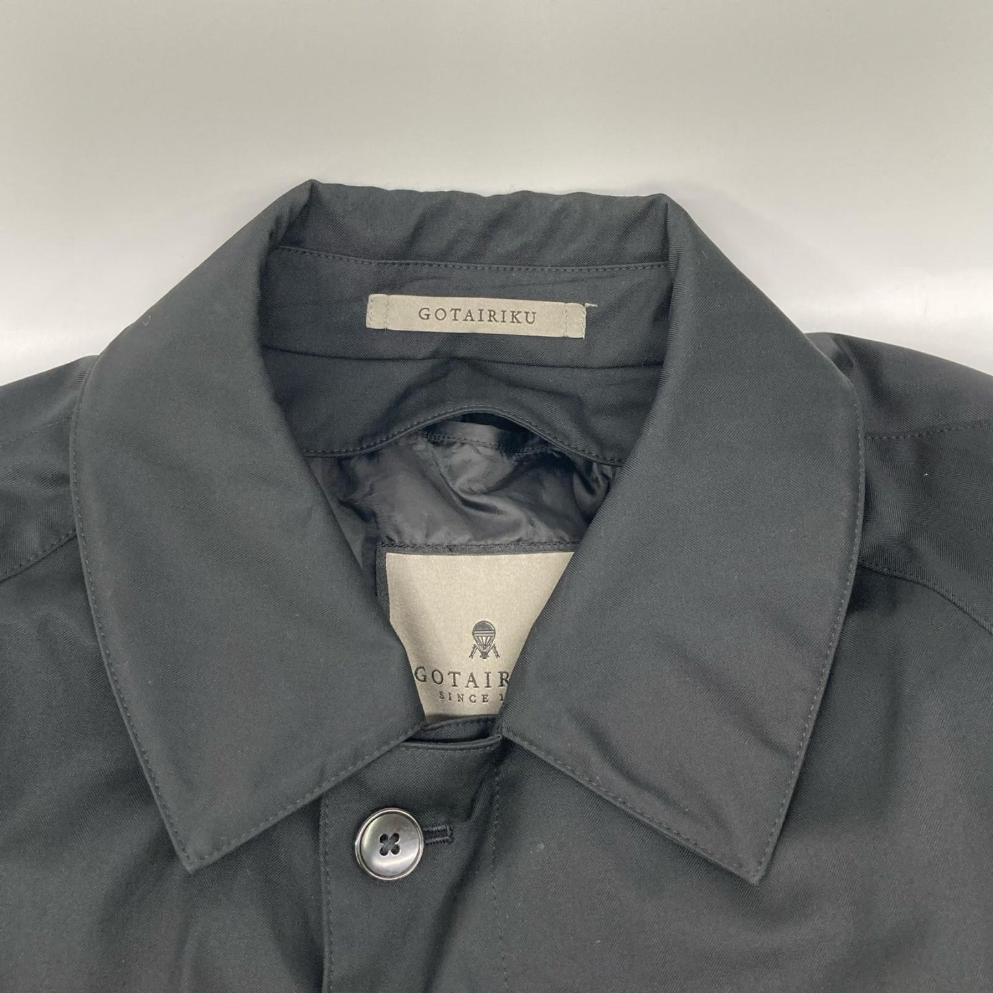 gotairiku Black Herringbone Down Liner Coat