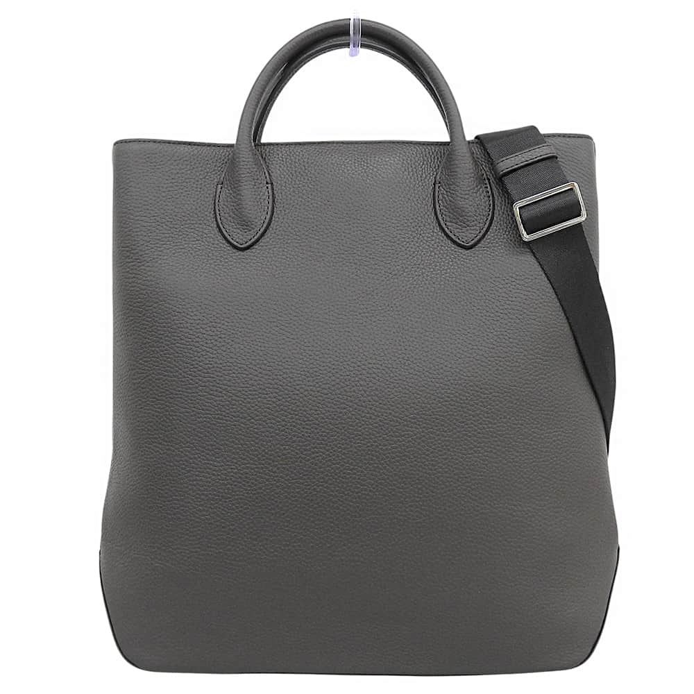 UNITED ARROWS Leather 2-Way Tote Shoulder Bag Dark Brown