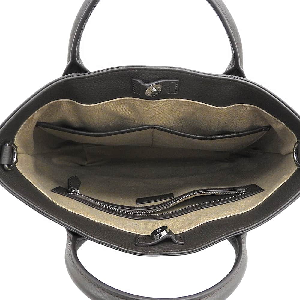 UNITED ARROWS Leather 2-Way Tote Shoulder Bag Dark Brown