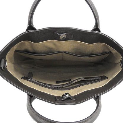UNITED ARROWS Leather 2-Way Tote Shoulder Bag Dark Brown