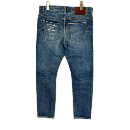 DIOR Atelier SLIM17 Regular Leather Jeans Indigo Size 31