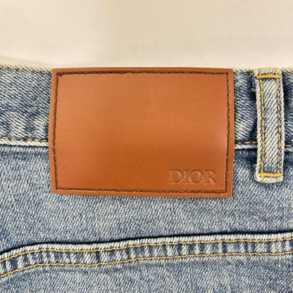 DIOR Atelier SLIM17 Regular Leather Jeans Indigo Size 31