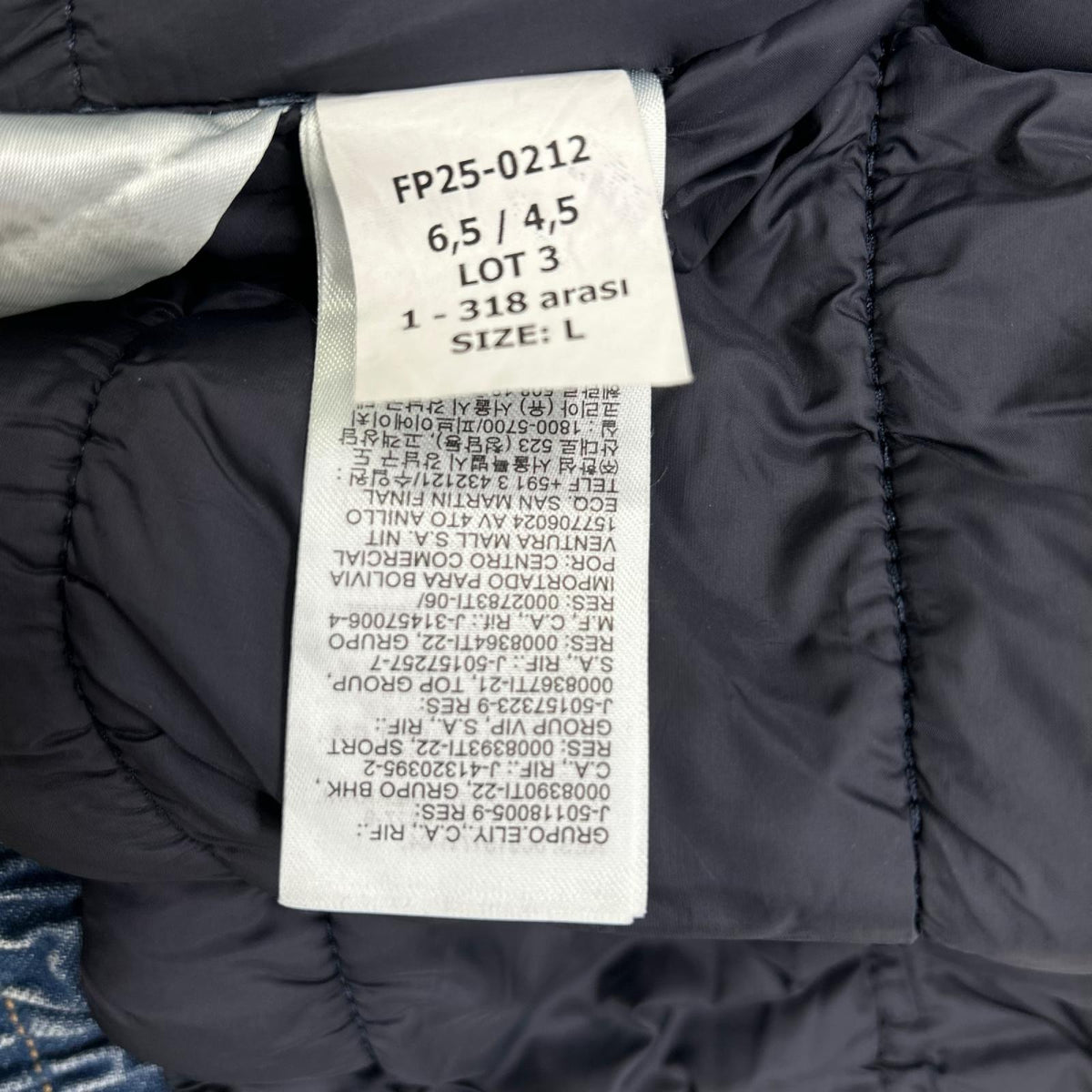 TOMMYHILFIGER Indigo Denim Padded Hooded Jacket Blue Size L
