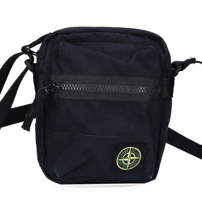 STONE ISLAND Compass Patch Zip Crossbody Shoulder Bag Black