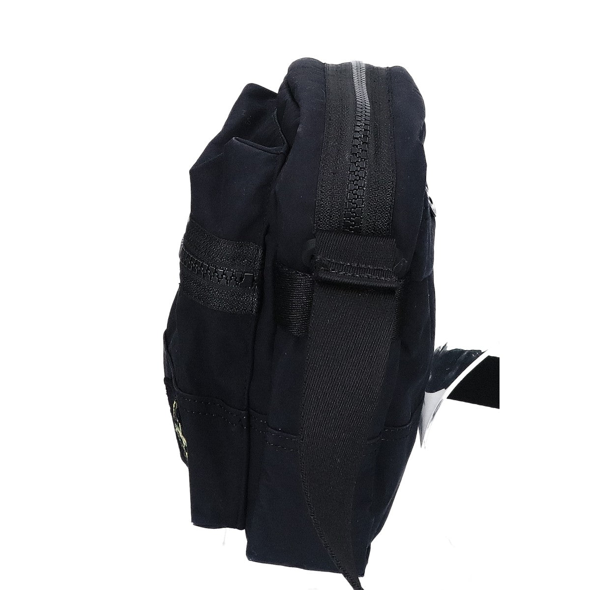 STONE ISLAND Compass Patch Zip Crossbody Shoulder Bag Black