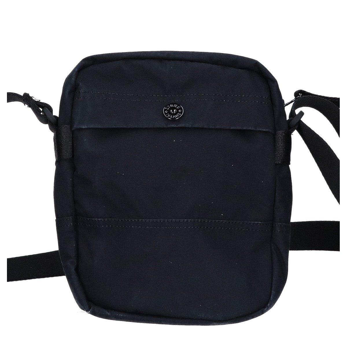 STONE ISLAND Compass Patch Zip Crossbody Shoulder Bag Black