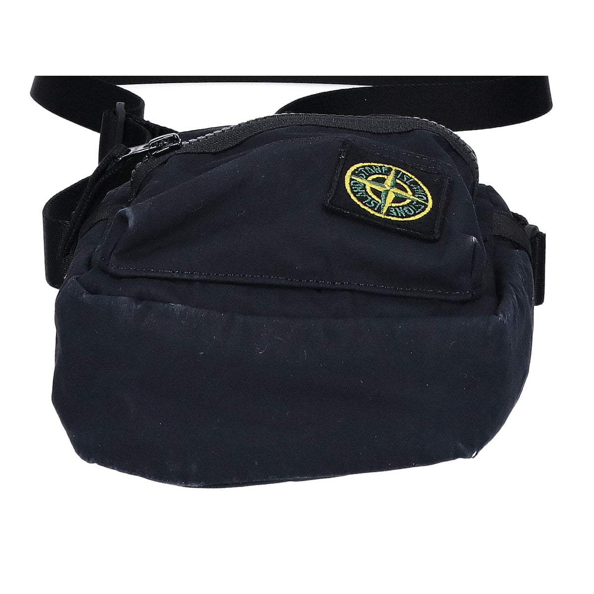STONE ISLAND Compass Patch Zip Crossbody Shoulder Bag Black