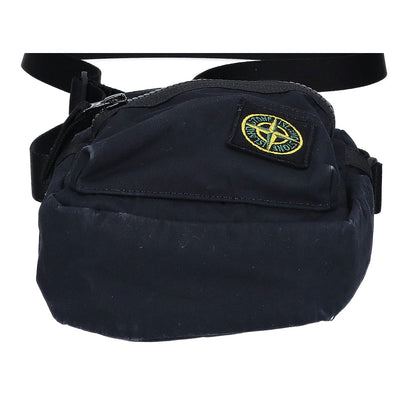 STONE ISLAND Compass Patch Zip Crossbody Shoulder Bag Black