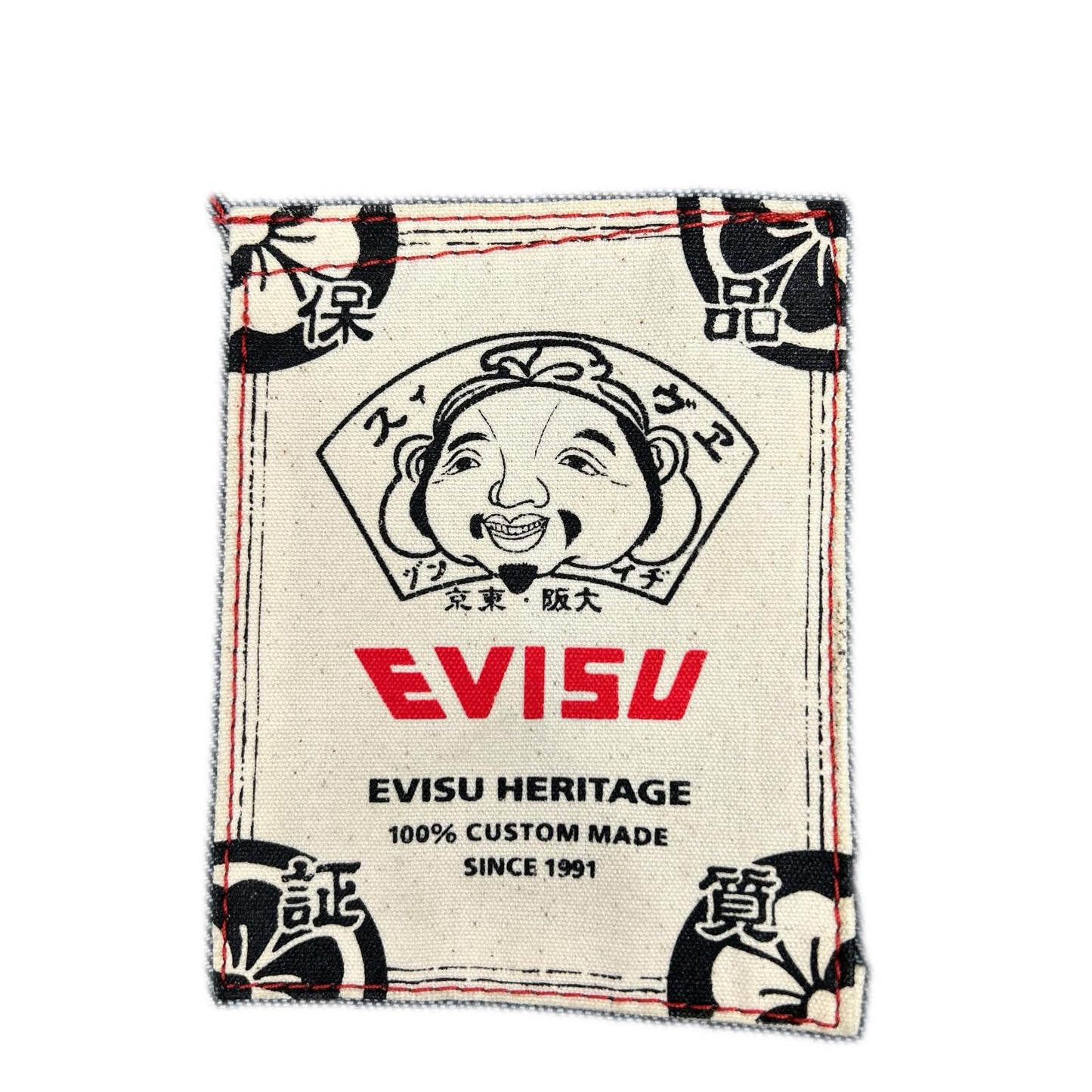 EVISU Ecru Seagull Print Denim Jacket Indigo