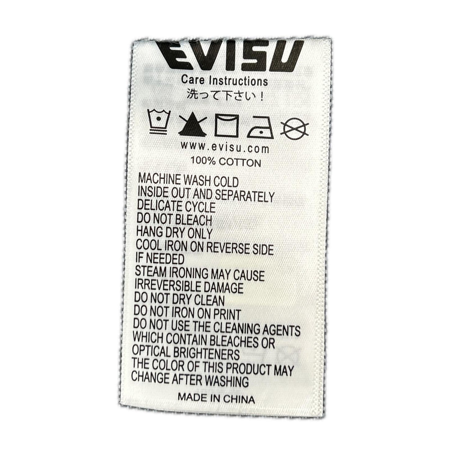 EVISU Ecru Seagull Print Denim Jacket Indigo