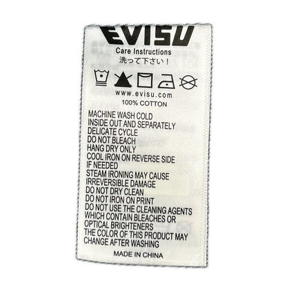 EVISU Ecru Seagull Print Denim Jacket Indigo
