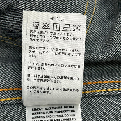 EVISU Ecru Seagull Print Denim Jacket Indigo