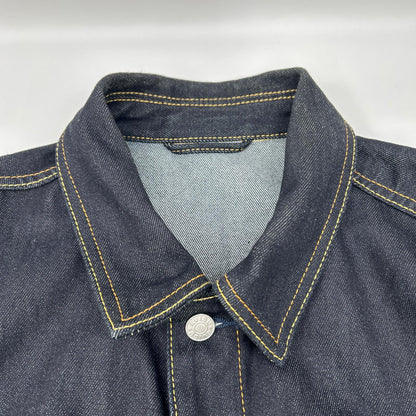 EVISU Ecru Seagull Print Denim Jacket Indigo