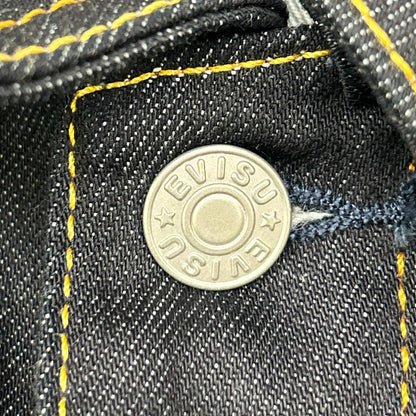 EVISU Ecru Seagull Print Denim Jacket Indigo