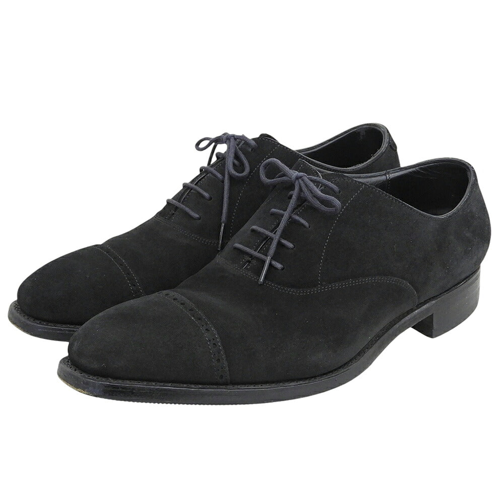 Trading Post Suede Punched Cap Toe Shoes Black Size 7