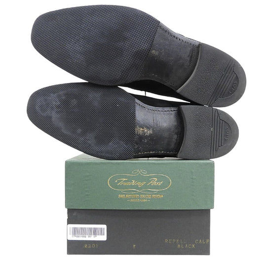 Trading Post Suede Punched Cap Toe Shoes Black Size 7