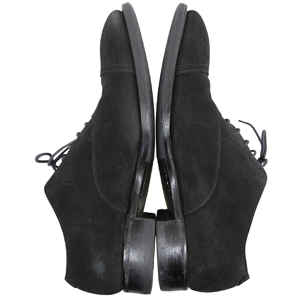Trading Post Suede Punched Cap Toe Shoes Black Size 7