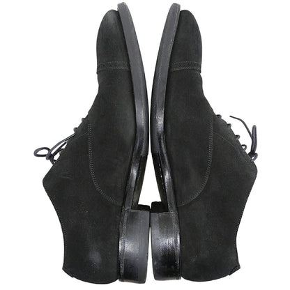 Trading Post Suede Punched Cap Toe Shoes Black Size 7