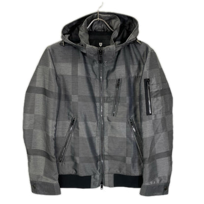 BLACK LABEL CRESTBRIDGE Check Nylon Zip Jacket Gray Size M