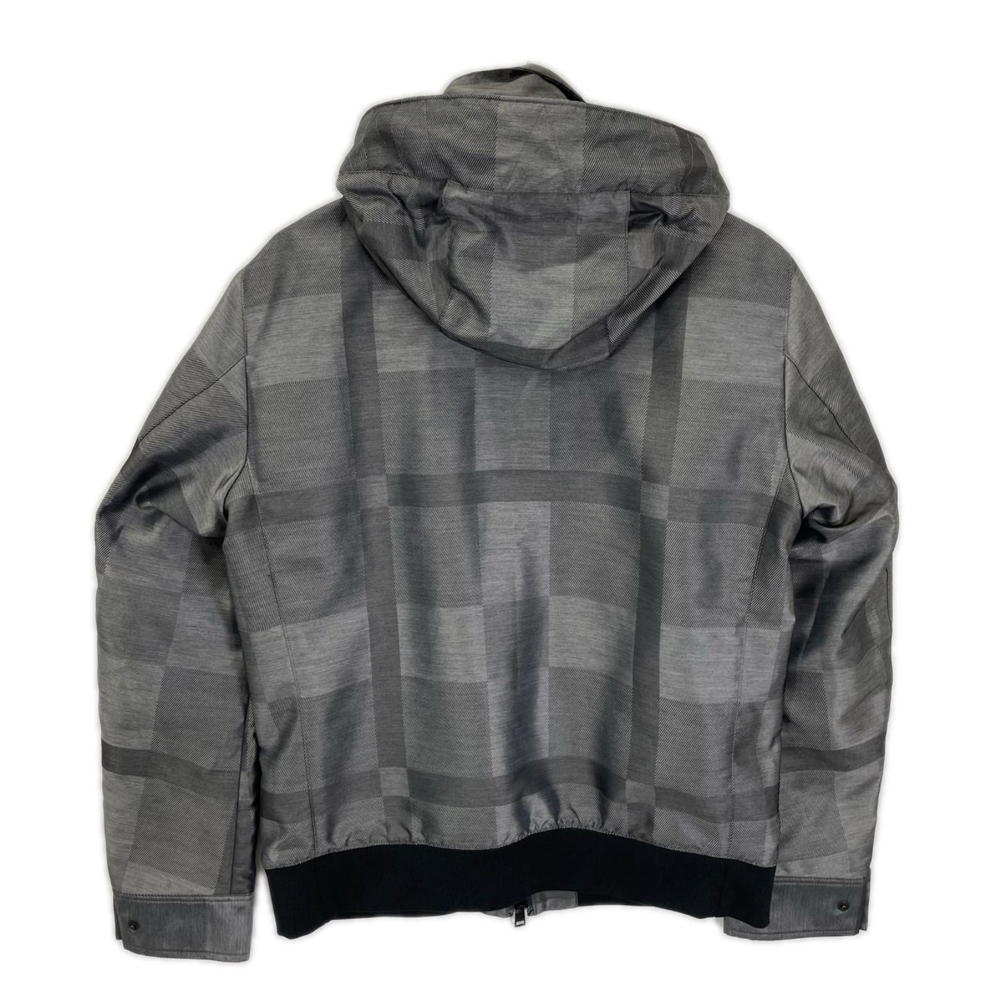 BLACK LABEL CRESTBRIDGE Check Nylon Zip Jacket Gray Size M