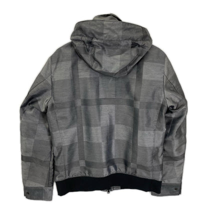 BLACK LABEL CRESTBRIDGE Check Nylon Zip Jacket Gray Size M