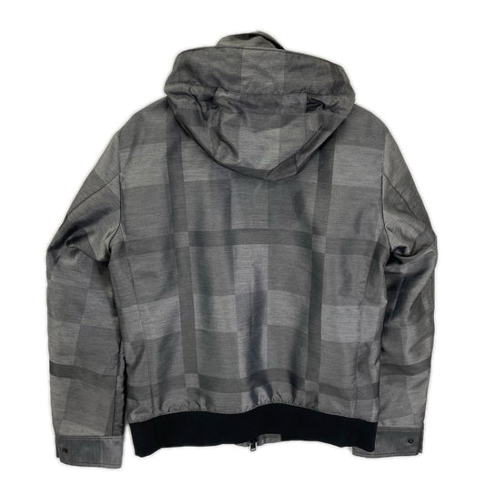 BLACK LABEL CRESTBRIDGE Check Nylon Zip Jacket Gray Size M