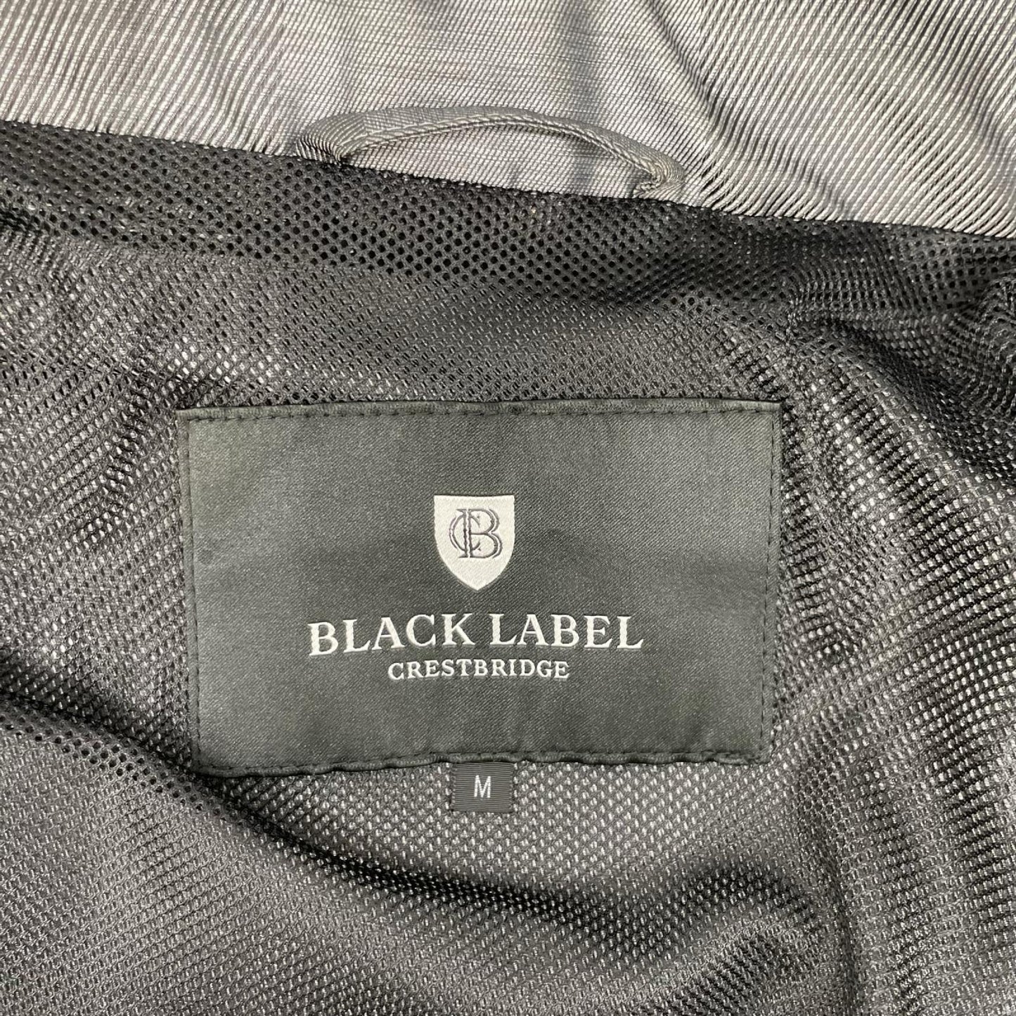 BLACK LABEL CRESTBRIDGE Check Nylon Zip Jacket Gray Size M