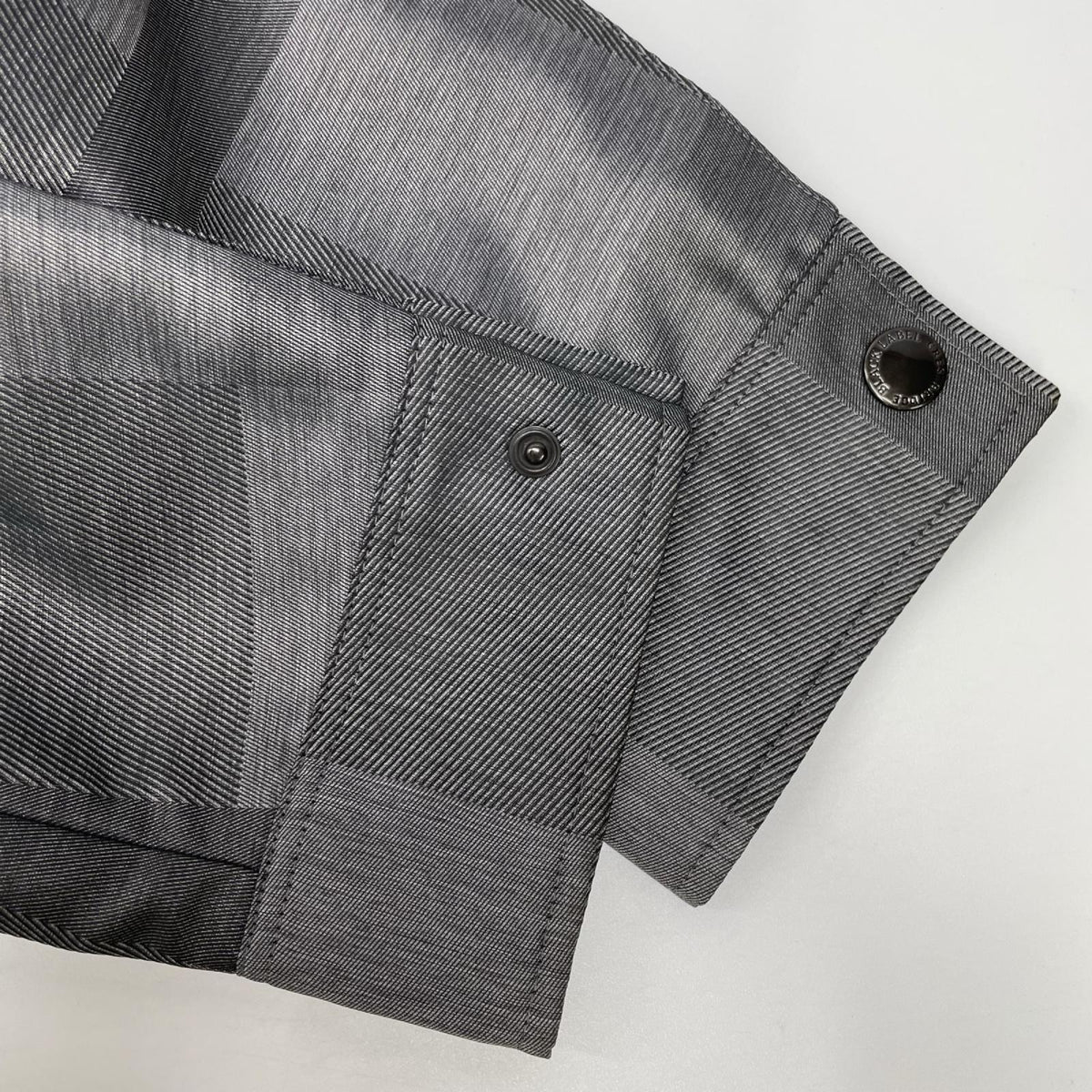 BLACK LABEL CRESTBRIDGE Check Nylon Zip Jacket Gray Size M