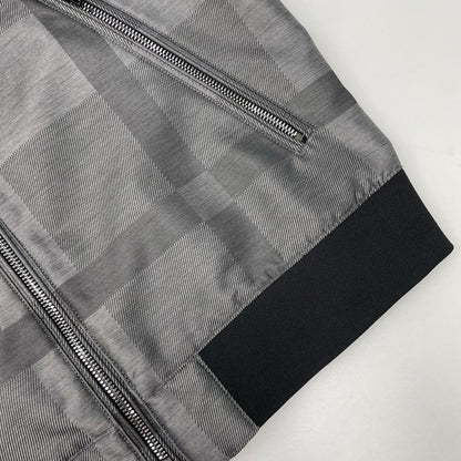 BLACK LABEL CRESTBRIDGE Check Nylon Zip Jacket Gray Size M