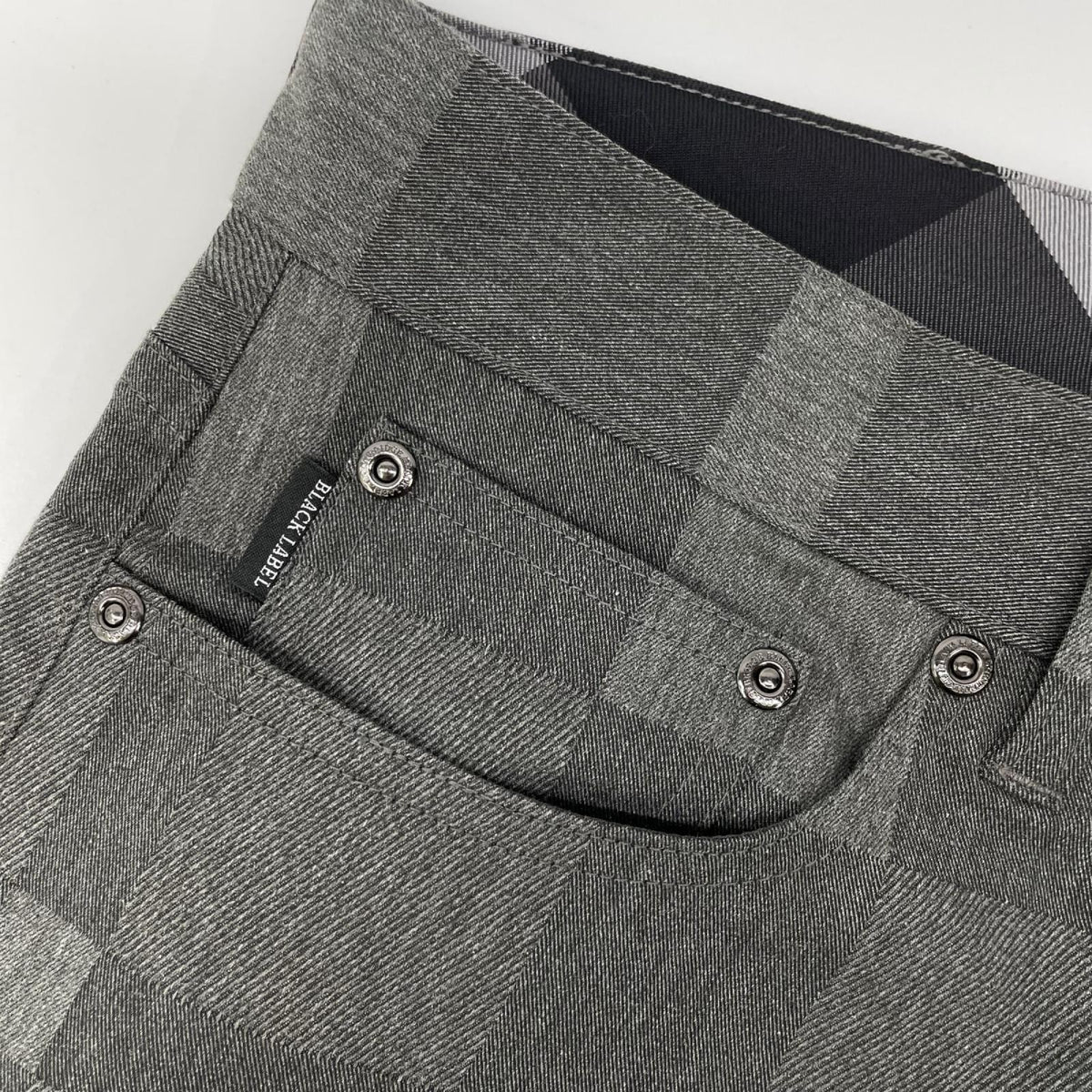 BLACK LABEL CRESTBRIDGE Gray Check Cotton Pants Size M