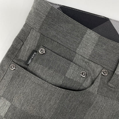 BLACK LABEL CRESTBRIDGE Gray Check Cotton Pants Size M